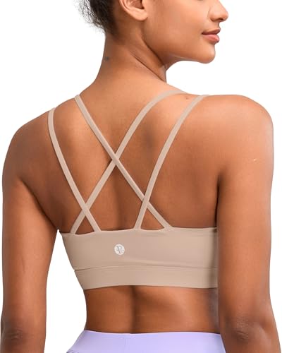 Image of RUNNING GIRL Sports Bras for Women High Support,Criss-Cross Back Strappy Bra Moulded Cup High Impact Workout Crop Tops