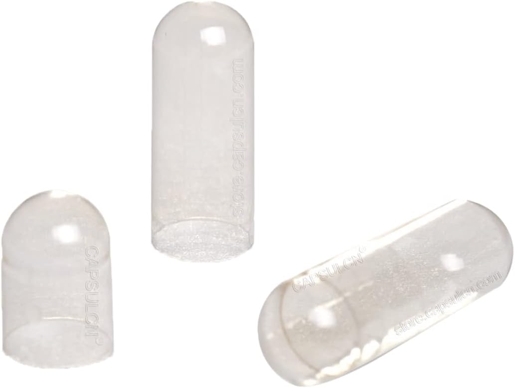 200 Empty Clear Gelatin Gelatine Hard Capsules Size 0 self fill gel caps Hard Capsule