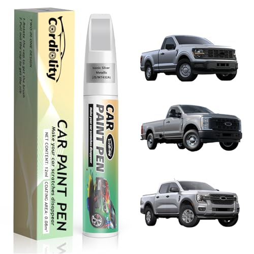 Image of Car Touch Up Paint Iconic Silver Metallic(JS /M7432A) for Ford, Color Accurate Car Scratch Repair Remover Pen Fix Auto Paint Chips and Nicks
