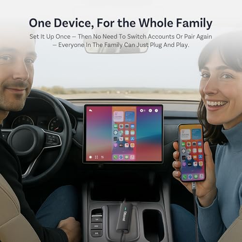 Image of OTTOCAST Mirror Touch Wireless CarPlay & Bi-Directional Phone Mirroring Adapter - Dual Mode, Plug & Play Upgrade for Factory Wired CarPlay