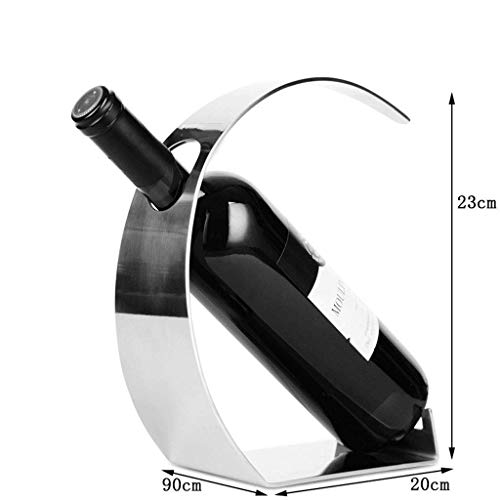 Soporte para botellas de vino de acero inoxidable plata miniatura 2