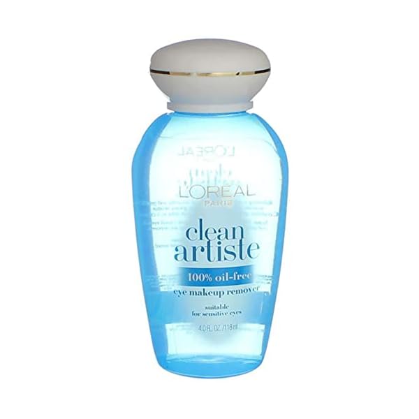 L'Oreal Clean Artiste Oil-Free Eye Makeup Remover, 4 oz (Pack of 2)