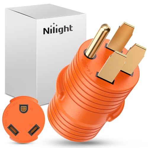 Image of Nilight 50 Amp to 30Amp RV Power Adapter 14-50P to TT-30R