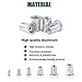 Keadic 160Pcs M3 M4 M5 M6 M8 M10 Metric Rivet Nut Assortment Kit, Aluminum Flat Head Threaded Insert Nutserts for Automotive, Furniture, Decoration