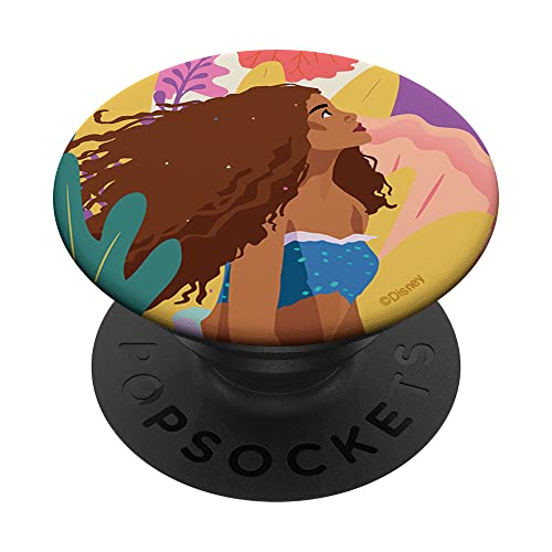 Disney The Little Mermaid Ariel Looking Up PopSockets Swappable PopGrip, Black