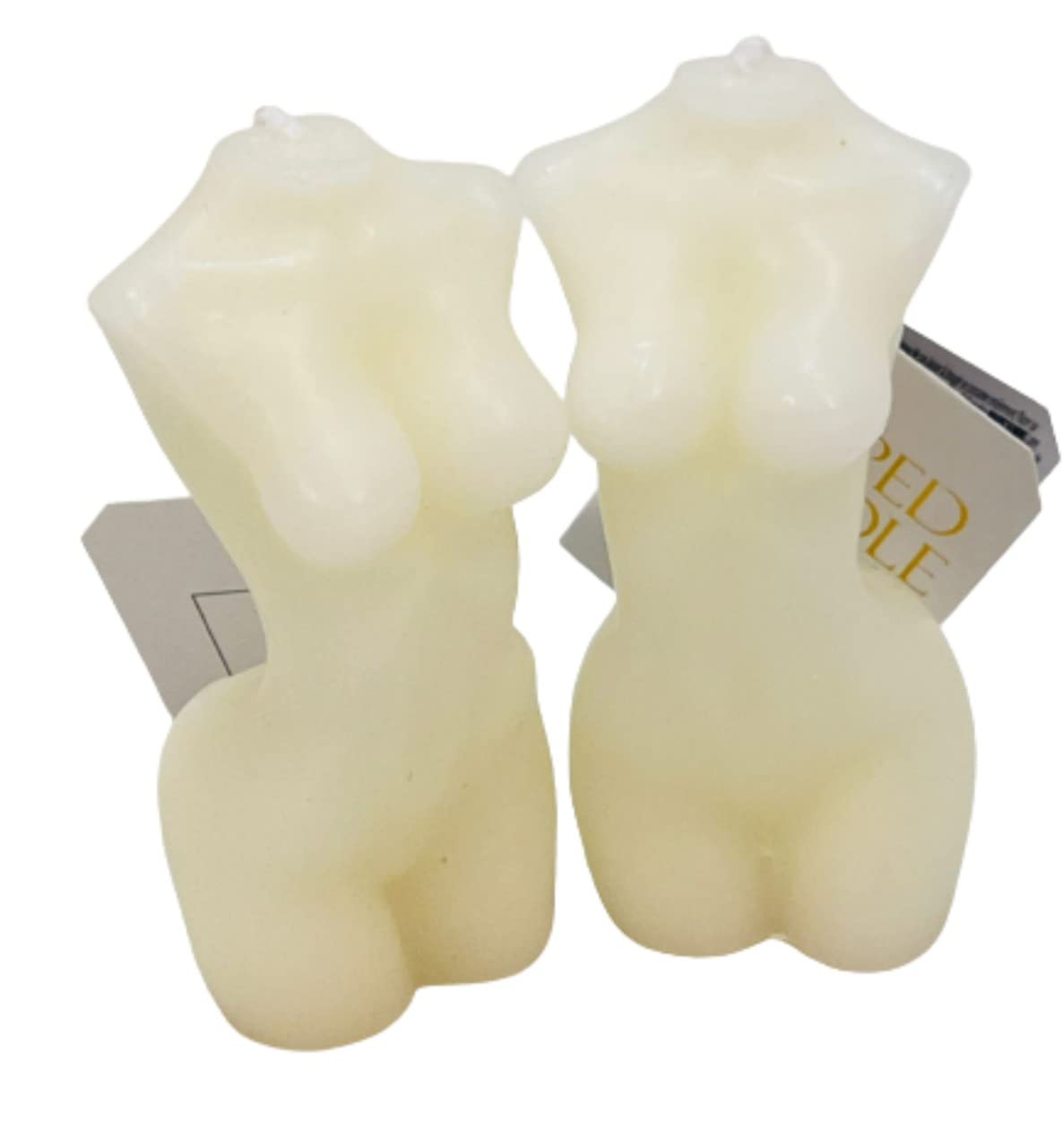 Body Shaped Wax Candle Female Shape Curvy Woman Sculpture Candles Pack of 2 Home Decor Xmas Stocking Filler