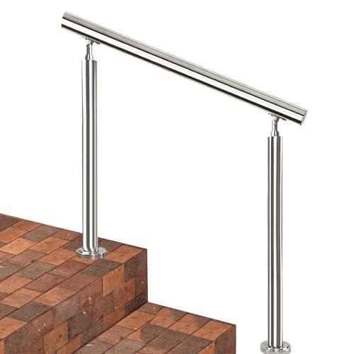 Rampe de style transitionnel réglable pour sécuriser les marches de porche - 2