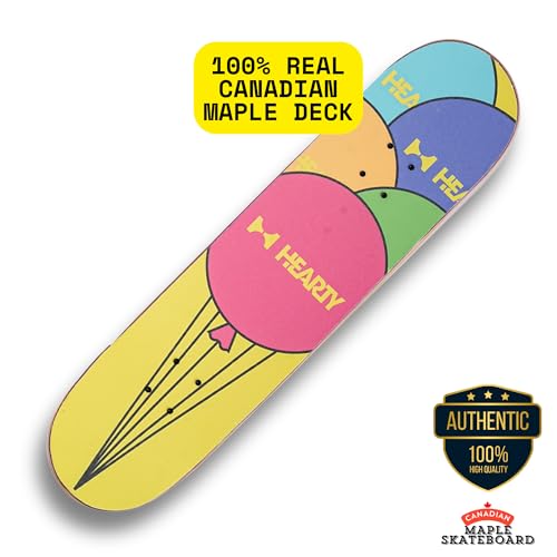 Image of Hearty Pro Complete Skateboard Pack | Unassembled | 8 inch X 31.66 inch | for Adults & Teens | Skate Supply India (Balloons)