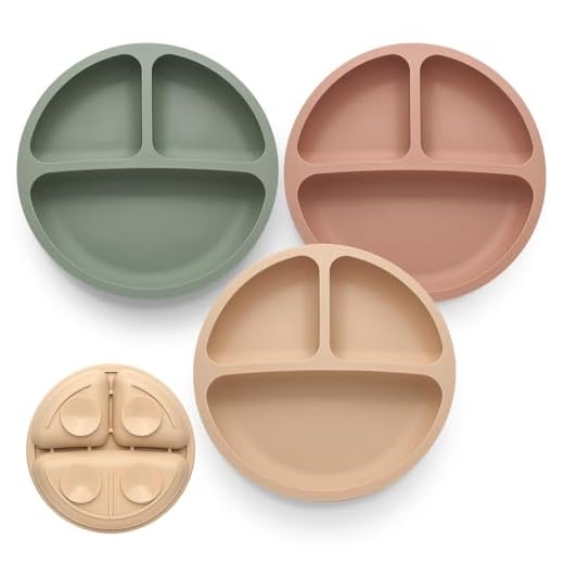 BPA Free Silicone Baby Plates Set
