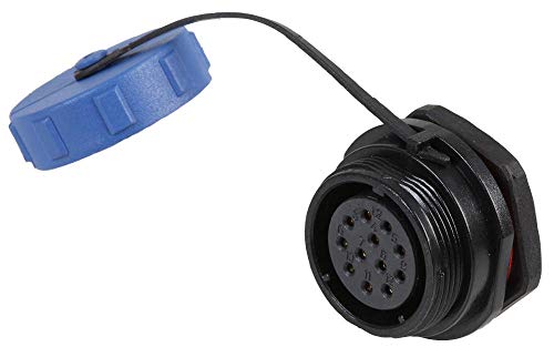 PRO ELEC Circular Connector, SP211 Series, 12-Pole Panel Mount Socket, Solder Socket, Threaded, IP68, 400V AC, 5A - PELR0197