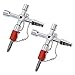 2 Piezas Triangulo Llave Inglesa,Llave de Utilidad,Válvula Llave Cruzada,Llave Triangular,Llave de Utilidad Multifuncional,Llave para Armario Eléctrico,Llave Contadores Agua,Llave Armario Eléctrico