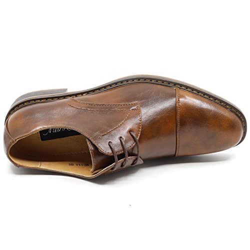 Metrocharm MC114 Men's Lace Up Cap Toe Classic Dress Shoe3