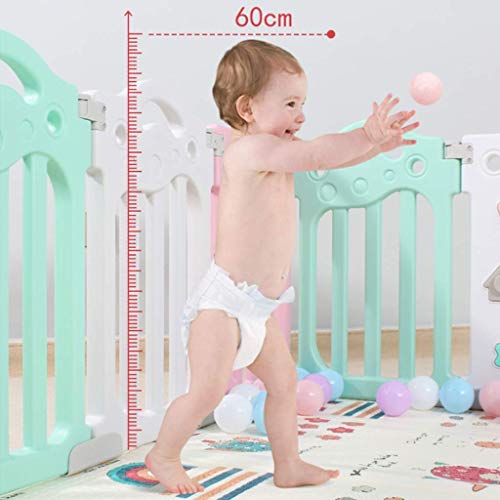 boxen voor peuters, schattig veiligheid speelcentrum tuin babyverzorging hek peuter speelkleed box met 16 kleurrijke panelen, meisjes jongens kinderen kruipen voor speelkamer kwekerij b - Afbeelding 5