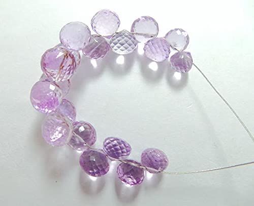 Améthyste rose naturelle en perles oignons facettées LKBEADS pour la haute joaillerie