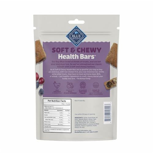 Blue Buffalo Health Bars Chicken & Mixed Berries Soft & Chewy Treats, 9 oz - image 2