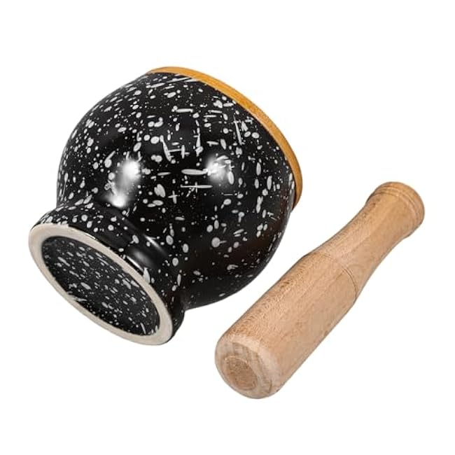 1set Portable Garlic Pestle Set Lid Multi-use Grinding Bowl for Spices Seasoning and Herbs Ergonomic Design for Easy Use Kitchen and Restaurant