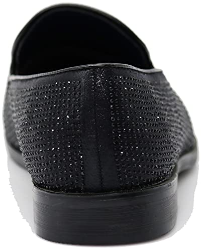 Image of SPK24 Men Vintage Spikes Sparkle Formal Tuxedo Stage Fashion Slip On Loafer Dress Shoes