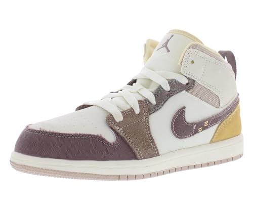 Nike GS Air Jordan 1 Mid SE - Black / Metallic Gold / White