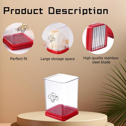 Cup Slicer, Fruit and Vegetable Speed Slicer, Stainless Steel Fruit Slicer Cup Egg Slicer - Image 3