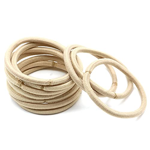 Dofash 30Pcs Elastics Blonde Hair Ties For Women Hair Bands For Women's Hair Hair Rubber Bands No Damage Goodie Hair Elastics (Blonde/Beige) #TOP1