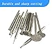 Luo ke 13 Pcs T Shape Diamond Burr - 3/32 Inch Shank Channel Cutting Burs Stone Carving Bits for Rotary Tools includes Dremel