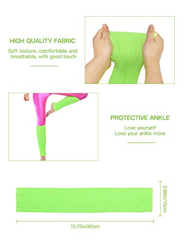 SATINIOR 80s Neon Leggings Party Retro Jogging Sports Headband Wristbands Leg Warmers4