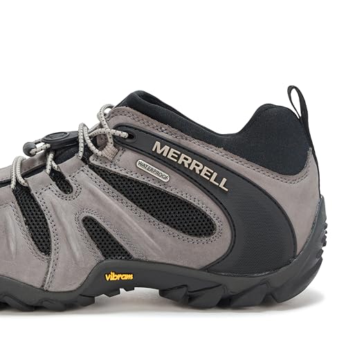 Image of Merrell Men's Chameleon 8 Stretch Tactical Work Shoes, Waterproof Nubuck & Mesh Upper Ultra-Lightweight Hiking Combat Boots