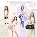 Dance Gym Duffel Bag for Teen Girls, Personalized Initial Travel Weekender Bag,Cute Overnight Carry On Duffle for Women,Sports Travel Cheer Bag,Monogram Christmas Gifts for Tween Preppy(pink-S)