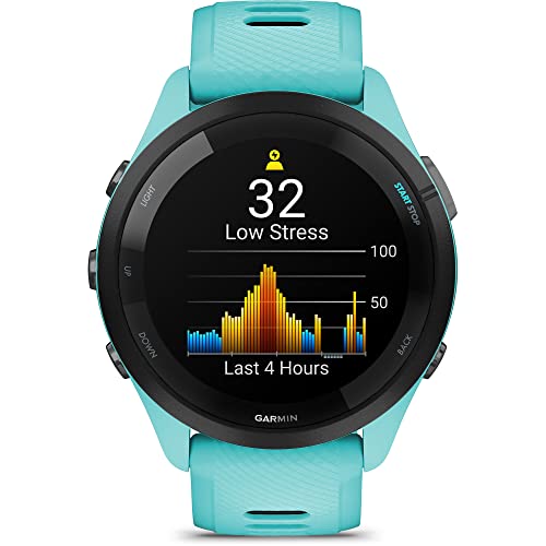 Garmin Forerunner 265 Running Smartwatch, Colorful Amoled Display, Training Metrics And Recovery Insights, Aqua And Black #TOP7