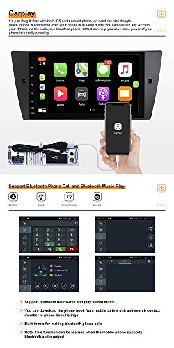 BOOYES pour BMW E90 E91 E92 E93 Android 12 autoradio stéréo GPS 9"Lecteur multimédia de Voiture Lecture Automatique de Voiture/TPMS/OBD/Dab/Lien Miroir - Image 8