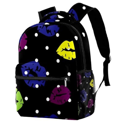 Sac à dos d'école multicolore 40cm pour adolescents et filles