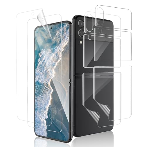 Carantee 2+2 Stück TPU Schutzfolie für Panzerglas für Samsung Galaxy Z Flip 3 5G, Ultra-HD Anti-Öl Ohne Luftblasen Samsung Z Flip 3 Bildschirmschutzfolie, Self-Healing Ohne Randablösung Flip 3 Folie