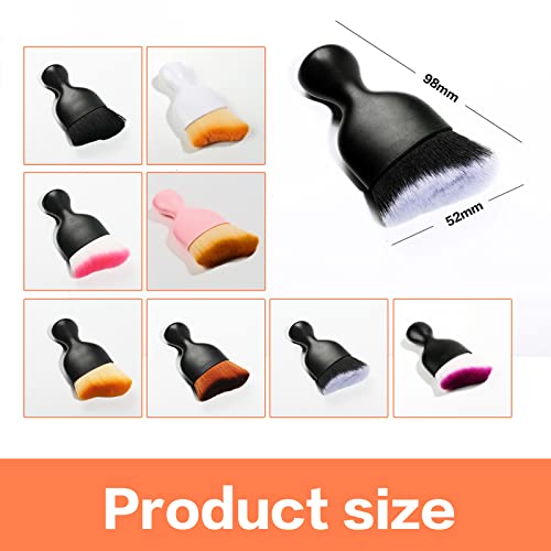 Image of AOCISKA Car Interior Detailing Brush, Soft Bristle Dusting Brush, Car Dash Duster, Black&Pink with Cap