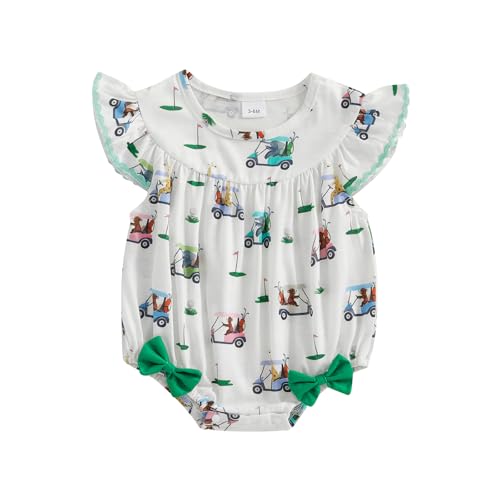 Infant Baby Girl Summer Outfit Golf Short Sleeve Romper Bodysuit Jumpsuit Casual Summer Clothes