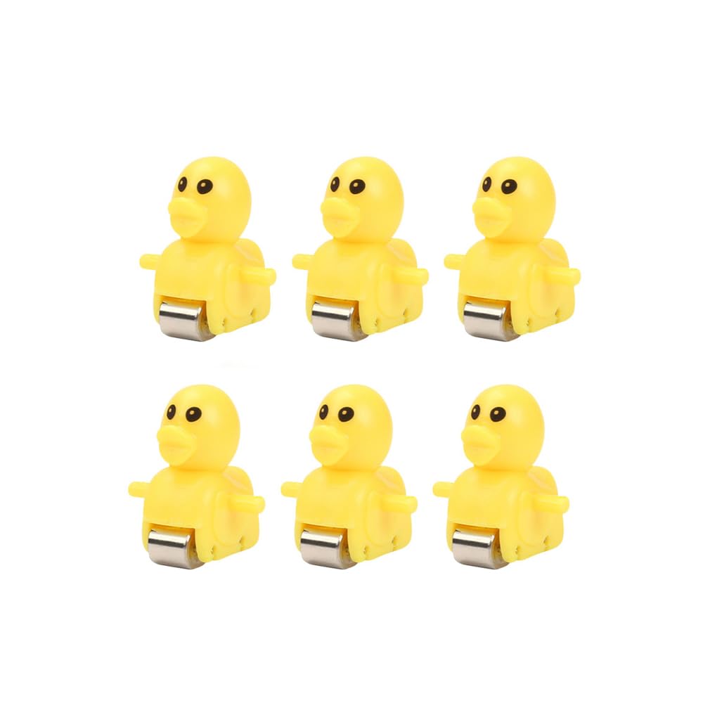 NEXTAKE Extra Ducks for Slide Set, Accessory for Automatic Stair-Climbing Ducklings Cartoon Race Track, Escalator Toy, Fit The 1.5cm/0.59inch Track (6 Extra Ducks)