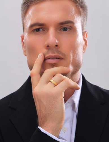 VQYSKO 4mm 6mm 8mm Tungsten Ring for Men Woman Wedding Band Engagement Ring Width | Silver Beveled Edges Matte Brushed Finish Comfort Fit | Size 5-123