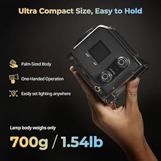 SMALLRIG RC 100B COB Video Light, 2700K-6500K Luce Video Bicolore, Ricarica Rapida Type-C PD, Piastra Batteria Integrata, Luce con Controllo App per Fotografia e Studio Fotografico - 4893