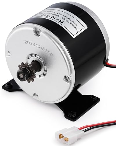 24V Brushed Electric Motor for E Scooter, 350W Replacement Motor Competible with Razor MX350 MX400 E300 E300S E325, Small Brushed Permanent Magnet Ebike Motor, 3000 RPM Restores Engine Power