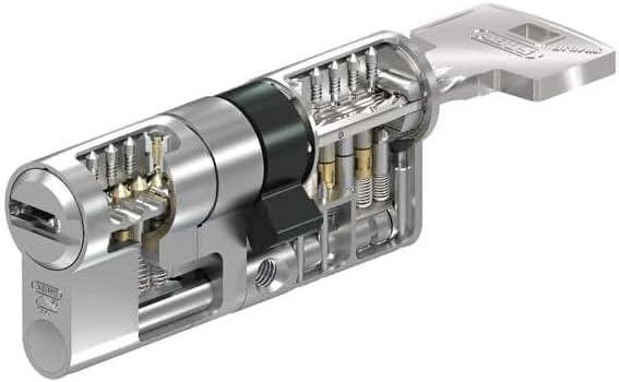 Cylindre à bouton pour ABUS Bravus.2500 MX technologie magnétique avec carte de sécurité et 3 clés de sécurité avec fonction de danger (60/60)