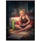 Kosaka Hanae - Late Night Gaming - Gamers - 100 Matte TCG Card Sleeves (FN54S) - Fantasy North (Standard)