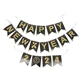 Décorations du nouvel an - conception classique, simple et facile à utiliser, peut rapidement et simplement décorer votre fête, bannière de décorations du réveillon du nouvel an