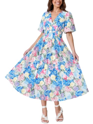 Image of Flessibili Womens Summer Floral Maxi Dress Wedding Guest Party Long Dresses 2026