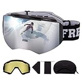 LO QUE USTED OBTIENE - 1 x FREE SOLDIER gafas de nieve de lente cilíndrica, 1 x funda protectora,1 x paño para limpiar lentes y nuestro amable servicio al cliente. Calidad garantizada. Si tiene alguna pregunta sobre las FREE SOLDIER gafas esqui, no dude en ponerse en contacto con nosotros, le responderemos en un plazo de 24 horas.