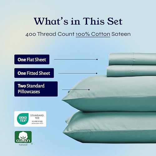 image for California Design Den Full Size Bed Sheets Set - Soft 400 Thread Count