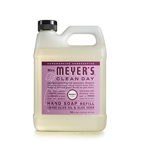 Mrs. Meyers 1004247 33 oz Clean Day Organic Peony Scent Hand Soap Refill - Pack of 6 image 3