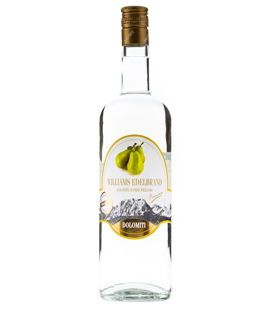 DOLOMITI Williams Christ Birnenbrand 40% vol. | Fruchtiger Brand aus Williams-Christ-Birnen | 1 x 1 Liter
