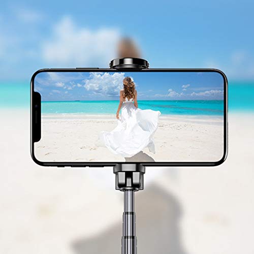 Mini selfie bâton trépied extensible avec télécommande sans fil intégrée pour smartphone
