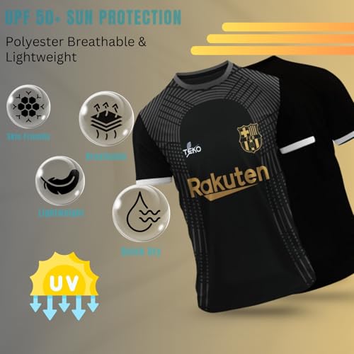 Image of Sports Soccer Football Jersey Regular Fit Half Sleeve Round Neck T-Shirt for Kids, Boys & Men