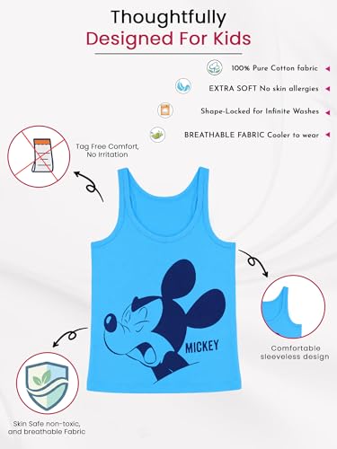 Image of BODYCARE Kids Boy's Regular Fit Vest | 100% Cotton| Skin Friendly | Lightweight | Sleeveless Designs | Cartoon Character | Pack of 3 Print