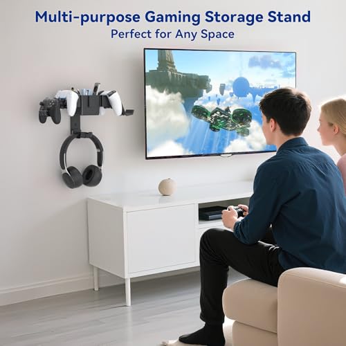 image for KDD Controller Wall Mount & Headset Holder, Universal Gaming Organizer